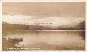 Canada, British Columbia, Tappen, RPPC, Shuswap Lake, Rowboat, Duncan No 16