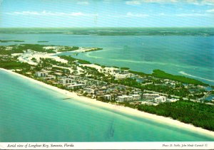 Florida Sarasota Aerial View Of Longboat Key 1988