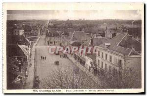 Old Postcard Mourmelon the Great Place Clemenceau and Rue du General Gouraud