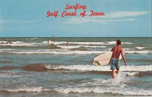 LP20  Texas, TX, postcard, Surfing, Gulf Coast.