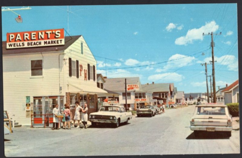 Maine WELLS BEACH Part of the Business District on Atlantic Avenue cars - Chrome