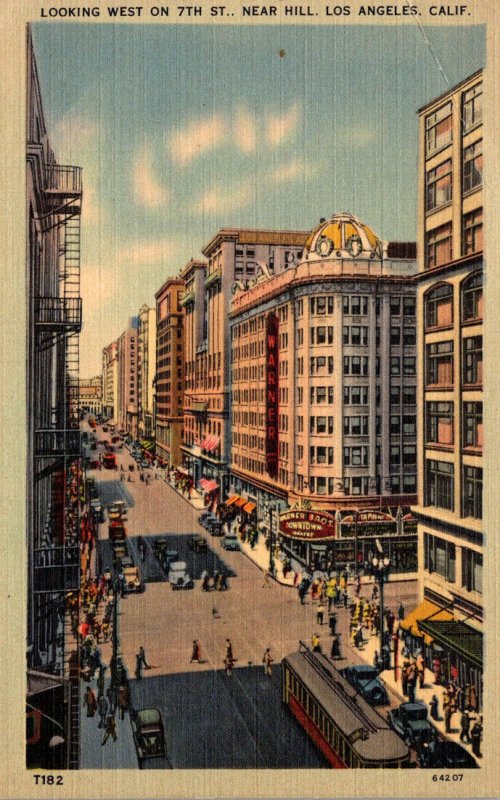 California Los Angeles Looking West On 7th Street