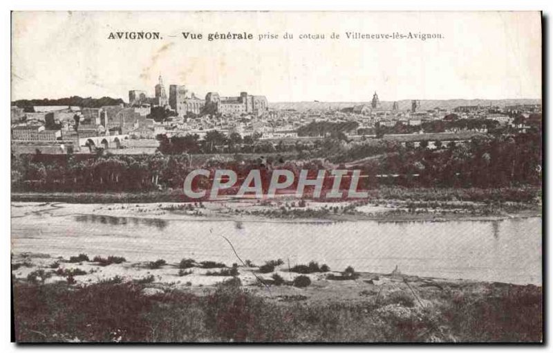 Old Postcard Avignon Vue Generale jack of Avignon Villeneuve Enteau