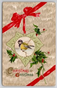 John Winsch Christmas Greetings Red Cross Seal Stamp 1911 Postcard M27