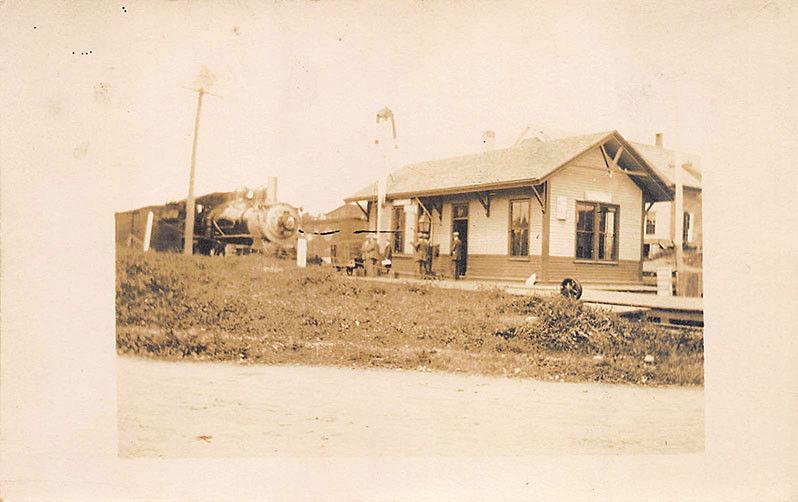 Thorndike ME Railroad Station Train Depot White Border RPPC Postcard