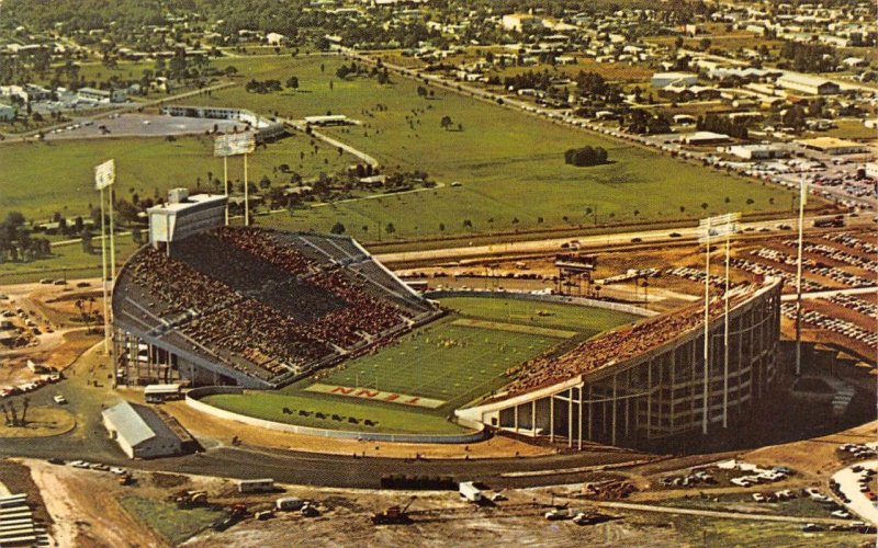 Tampa, FL Florida TAMPA STADIUM~Area Under Construction BIRD'S EYE VIEW Postcard 