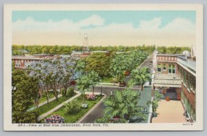 Avon Park Florida~Air View Mall & Gardens From Jackaranda~Vintage Postcard 