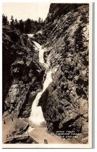 RPPC Sanborn Postcard S-125 Pillars of Hercules in Cheyenne Canon, Colorado