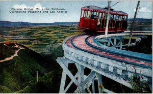Mt. Lowe, California - The Circular Bridge - Overlooking Pasadena & Los Angeles