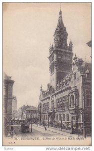 L'Hotel De Ville Et La Rue De l'Eglise, Dunkerque (Nord), France, 1900-1910s