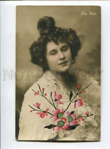 3033651 Reta WALTER German OPERA singer FLOWERS TINTED PHOTO