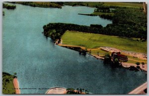 Bloomington Illinois 1940s Postcard Lake Bloomington