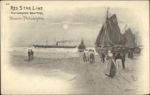 Red Star Line Steamships CASSIERS c1903 Postcard A-3