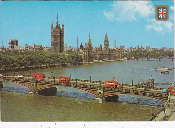 England London Houses Of Parliament and Lambeth Bridge 1984