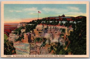 Vtg Arizona AZ Hotel El Tovar On The Rim Grand Canyon National Park Postcard