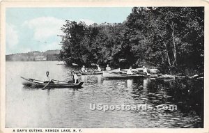 A Day's Outing - Kenoza Lake, New York NY Postcard