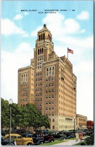 Mayo Clinic Rochester Minnesota MN Old Building Car Parks Highway Postcard