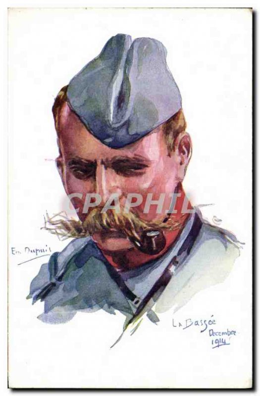 Old Postcard Fantasy Illustrator Dupuis militaria Bassee Pipe Tobacco