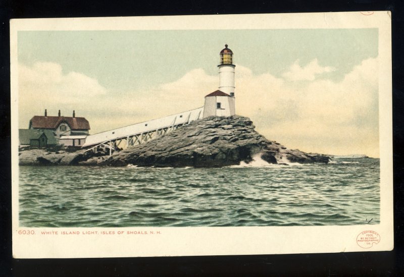 Isle Of Shoals, New Hampshire/NH Postcard, White Island Light/Lighthouse