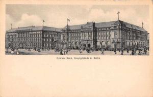 Berlin Germany Hauptgebaude  Deutche Bank Antique Postcard J80684