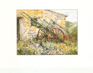 Jordi Baijet. Carro Vell.Old Cart Fine art, painting, modern  Spanish postcard