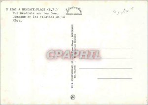Modern Postcard Hendaye (B P) General view on Two Twin and Cliff of the coast