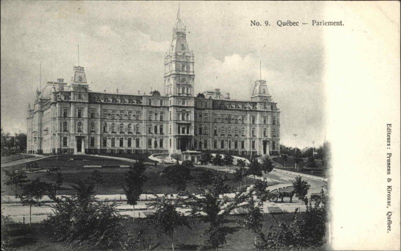 Quebec City Quebec PQ Parliament c1900s Postcard