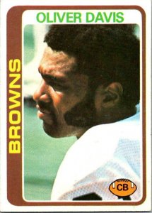 1978 Topps Football Card Oliver Davis Cleveland Browns sk7105