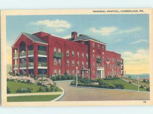 Linen HOSPITAL SCENE Cumberland - Near Uniontown Pennsylvania PA W3161