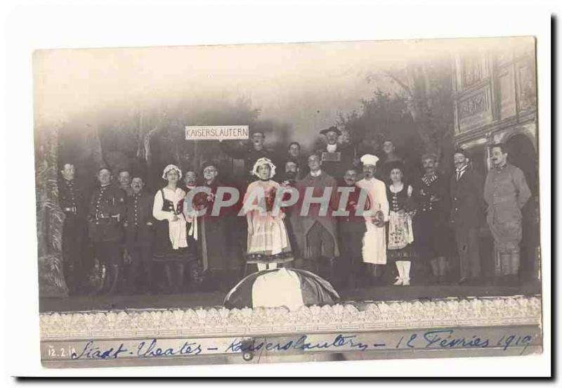 Theater PHOTO CARD Stadt Theater Kaiserslautern February 12, 1919 Photo Card