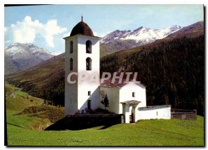 Postcard Modern Avers Cresta Talkirche put Wengenhorn Tscheischhorn Kleinhorn...