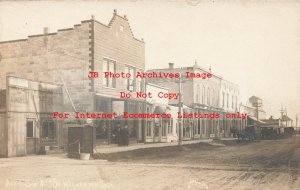 IN, Walkerton, Indiana, RPPC, Avenue F South of 8th Street, Business Area