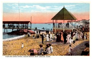 Connecticut  New London , Pier and Band Stand , Ocean Beach