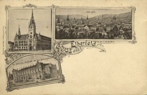 germany, ELBERFELD, Wuppertal, Multiview, Town Hall, Neues Rathhaus (1899)