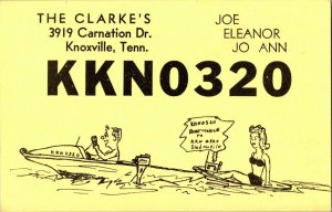 QSL Radio Card From Knoxville Tenn. Tennessee KKN0320 