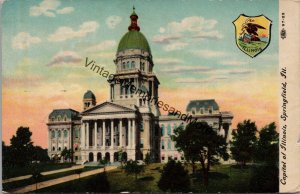 Capitol of Illinois Springfield IL Postcard PC262