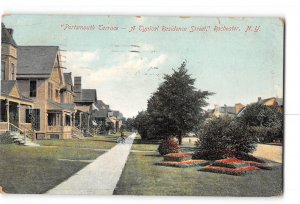 Rochester New York NY Postcard 1908 Portsmouth Terrace Residence Street