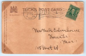 Uncle Sam Eagle Dog Valentine Postcard Raphael Tuck