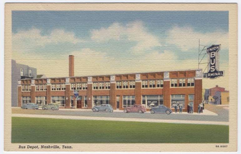Nashville, Tennessee, Early View of The Union Bus Terminal
