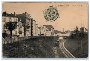 1906 Road View L'Avenue Aubert G.I. Vincennes France Antique Posted Postcard