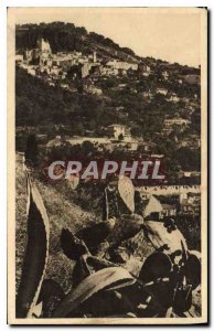 Postcard Old French Riviera Roquebrune Alpes Maritimes in a green nest