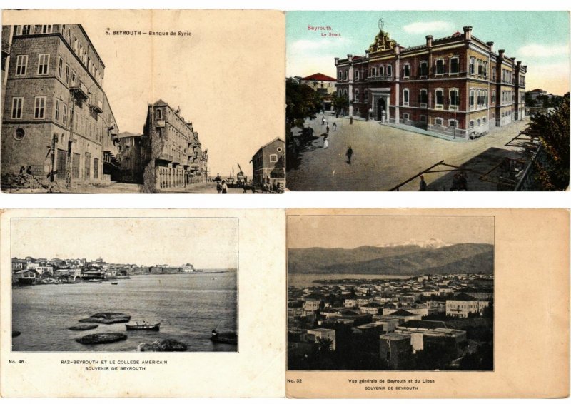 BEYROUTH LEBANON 44 Vintage Postcards pre-1940 (L2639)