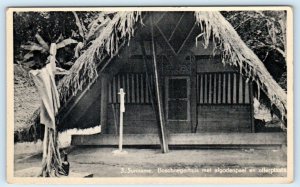 SURINAM, South America ~ BOSCHNEGERHUIS Sacrificial Place c1920s Postcard