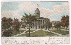 Old State House Springfield Illinois 1906 postcard