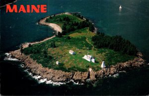 Maine Tenants Harbor Lighthouse Aerial View