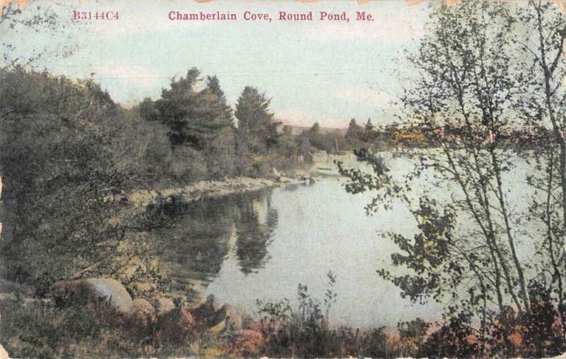 Round Pond Maine Chamberlain Cove Scenic View Vintage Postcard AA50110