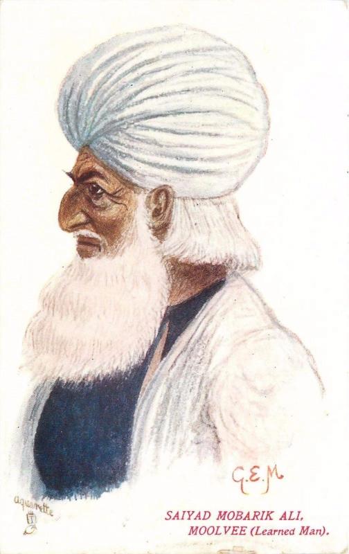 Tuck's Native Types Of India. Postcard. Saiyad Mobarik Ali, Learned Man