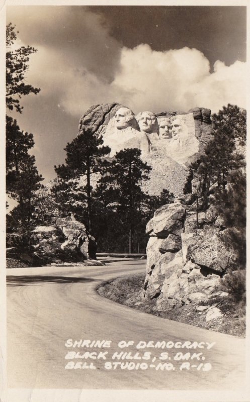 South Dakota Mount Rushmore Shrine Of Democracy 1946 Real Photo