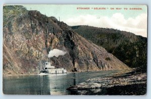 Dawson City Canada Postcard Steamer Selkirk On Way To Dawson 1908 Antique Posted