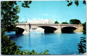 M-46632 30th Street Bridge white River Showing U S Naval Armor Indianapolis I...